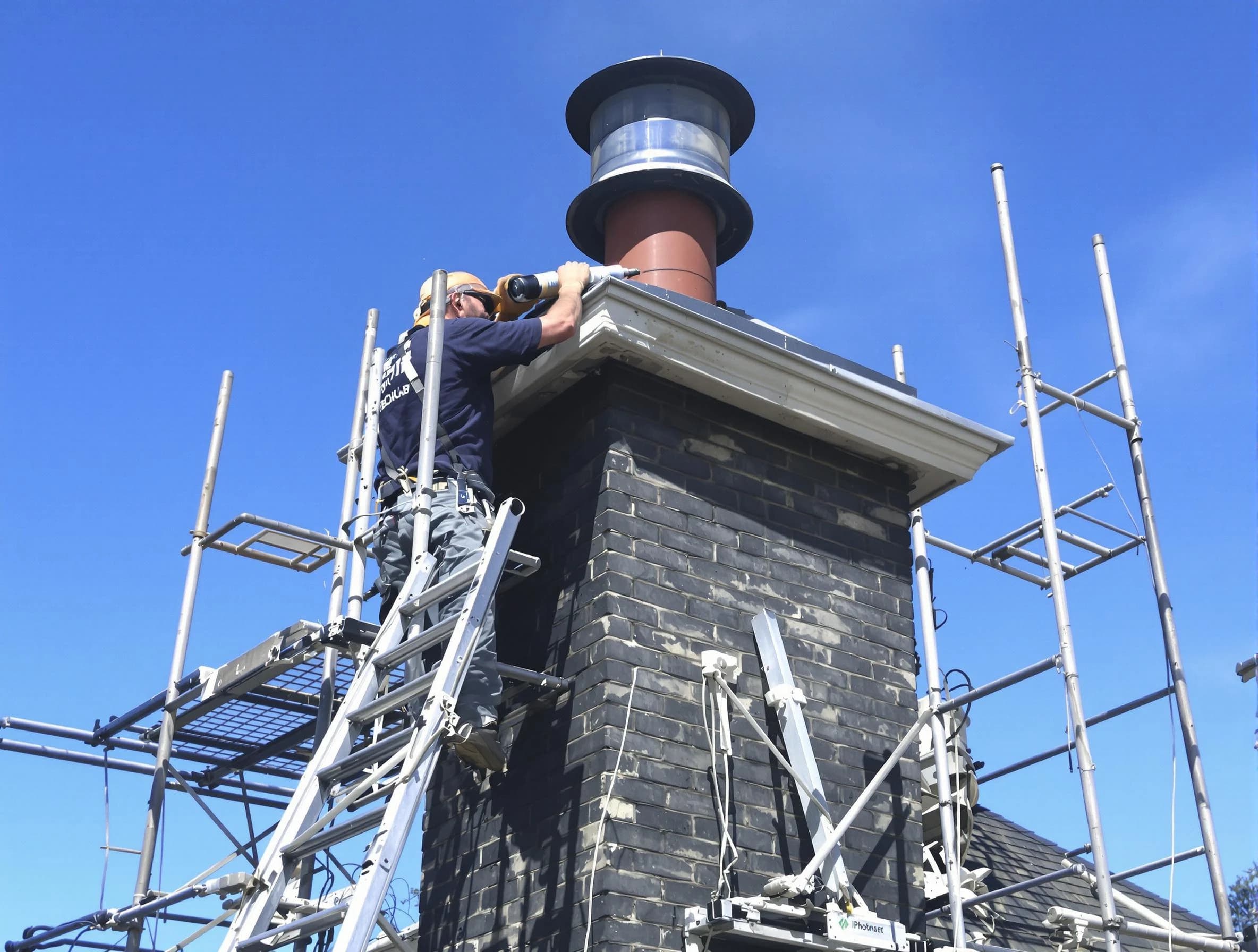 Sturdy chimney crown finished by Franklin Chimney Sweep in Franklin, MA
