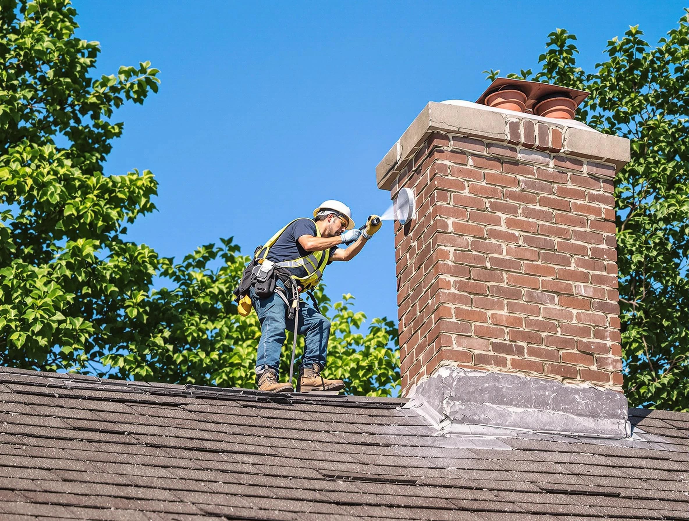 Franklin Chimney Sweep performing an inspection with advanced tools in Franklin, MA