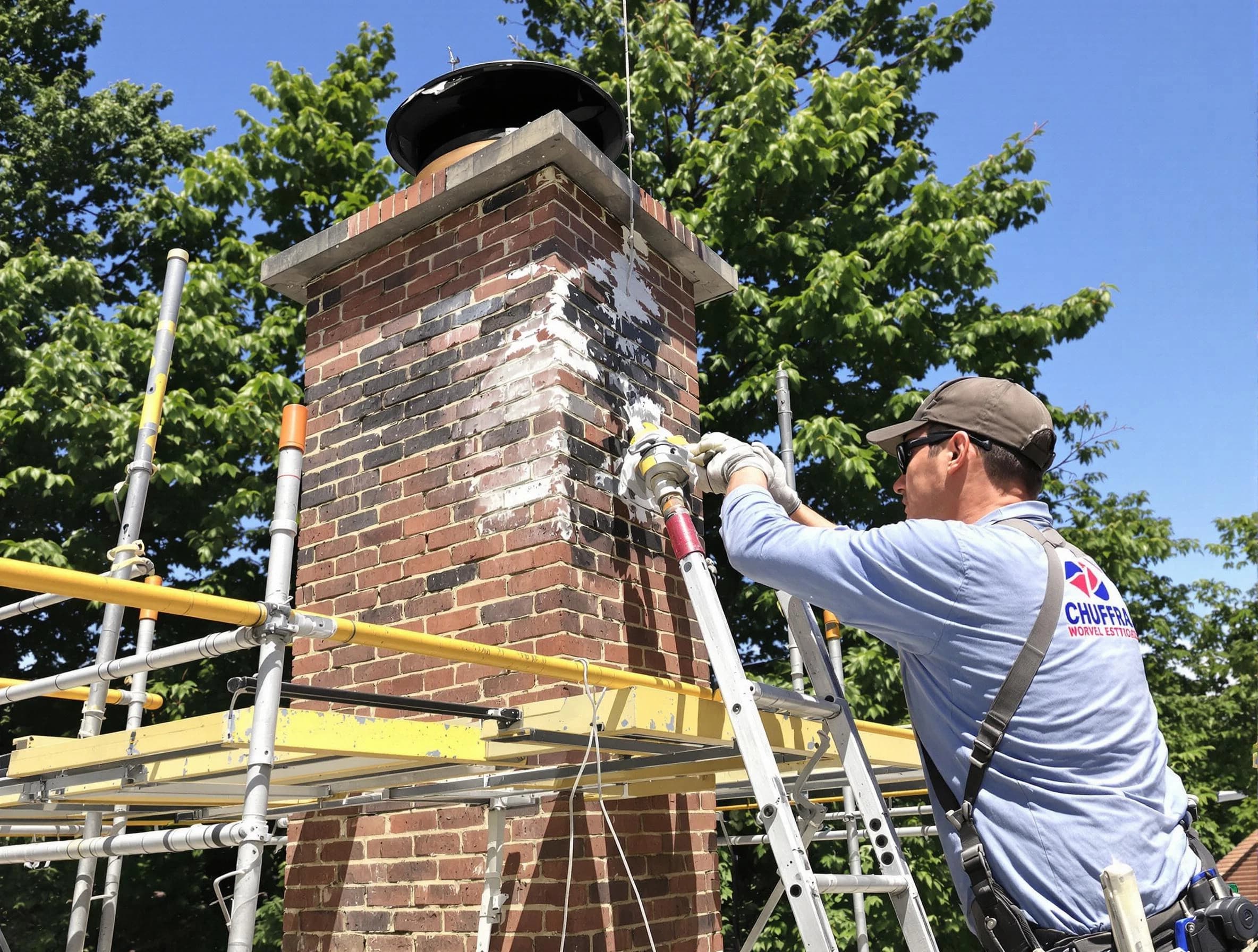 Structural chimney repair by Franklin Chimney Sweep in Franklin, MA