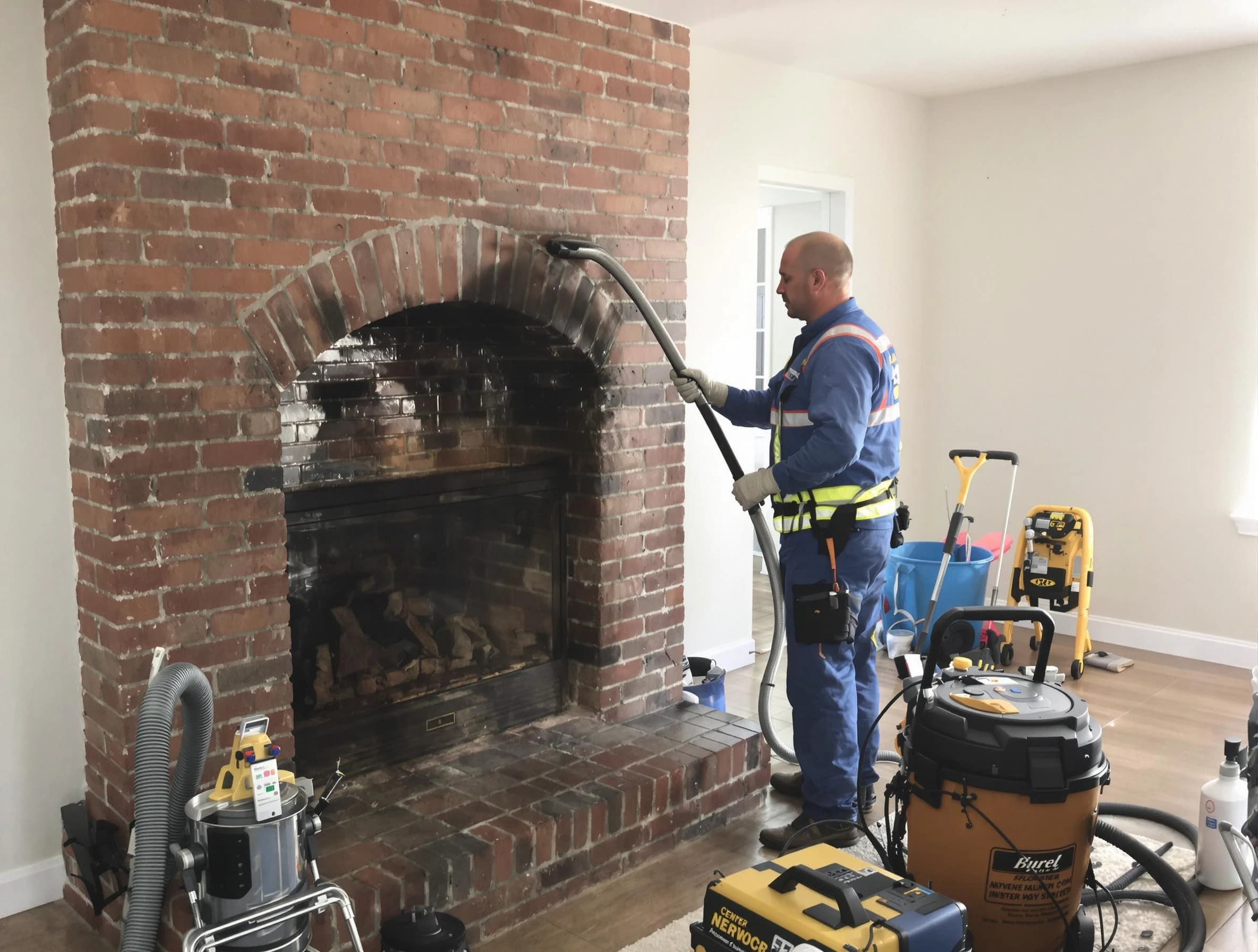 Franklin Chimney Sweep expert performing detailed chimney sweep in Franklin, MA