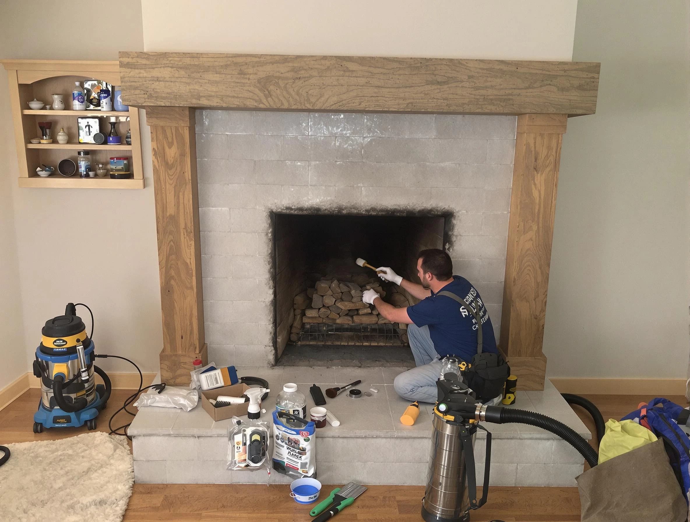 Detailed creosote removal process by Franklin Chimney Sweep in Franklin, MA