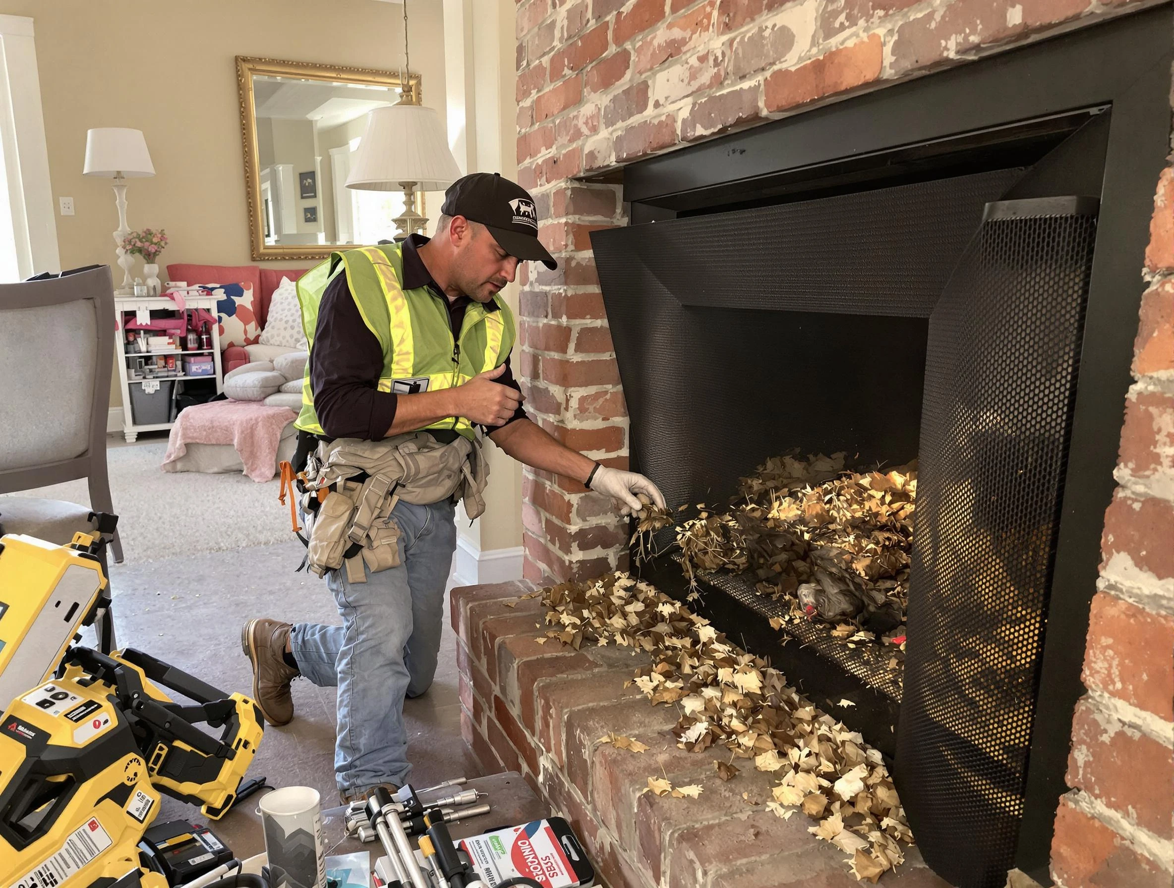 Safe screening installation by Franklin Chimney Sweep in Franklin, MA