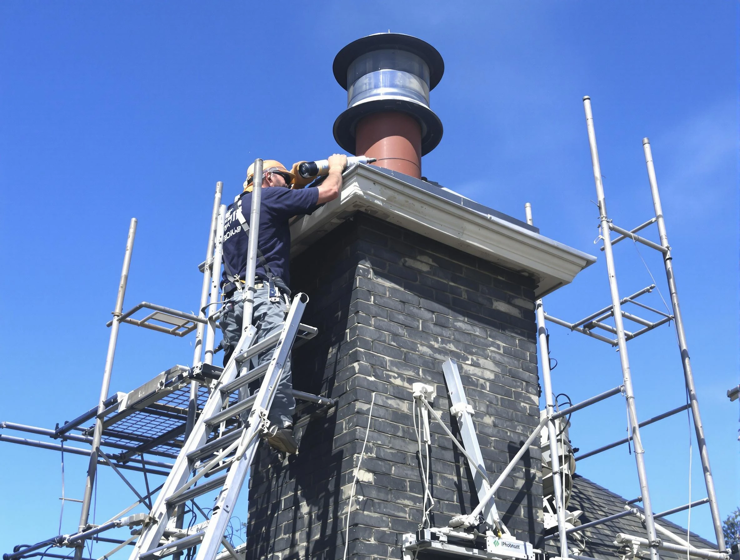 Sturdy chimney crown finished by Franklin Chimney Sweep in Franklin, MA