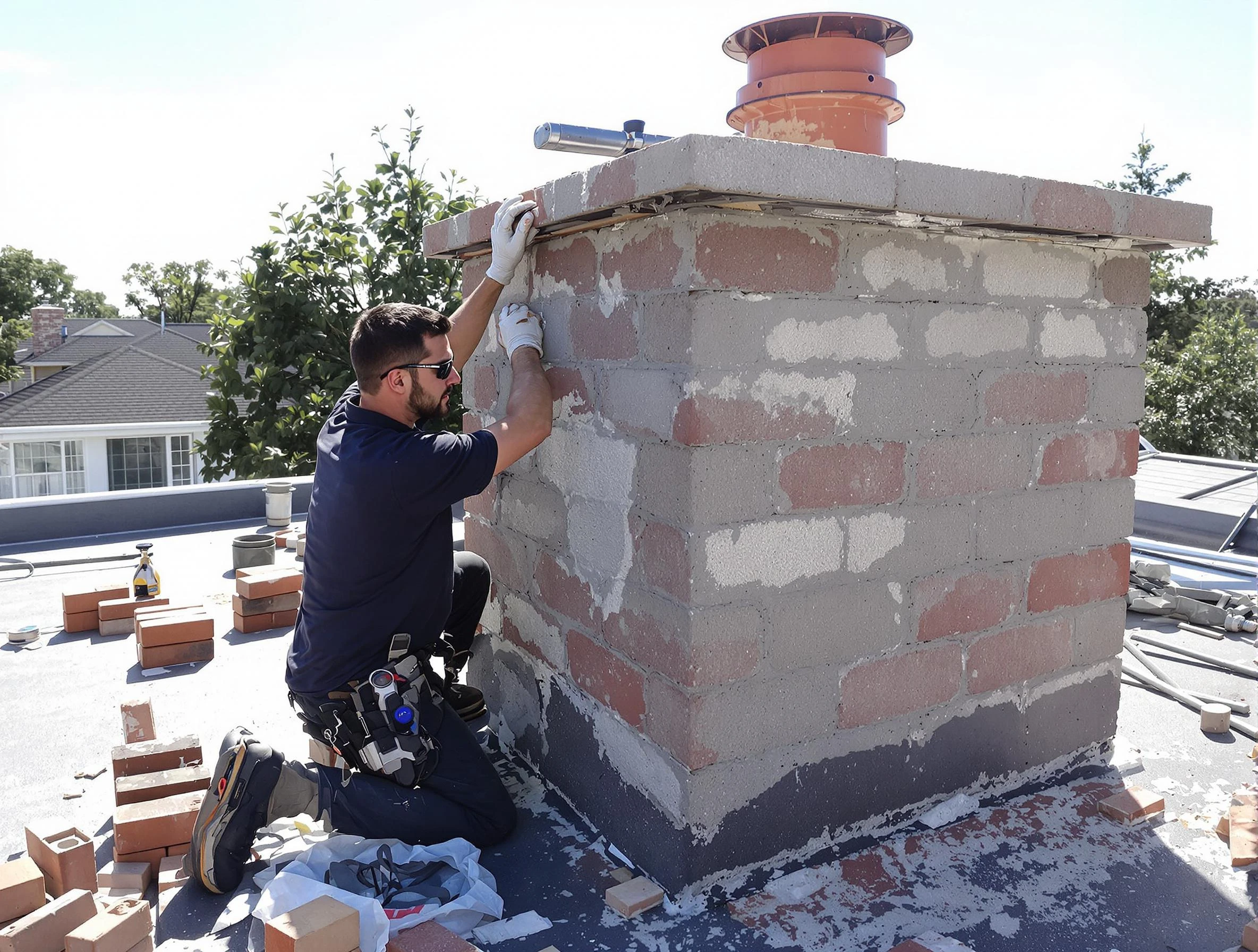Advanced chimney repair process by Franklin Chimney Sweep in Franklin, MA